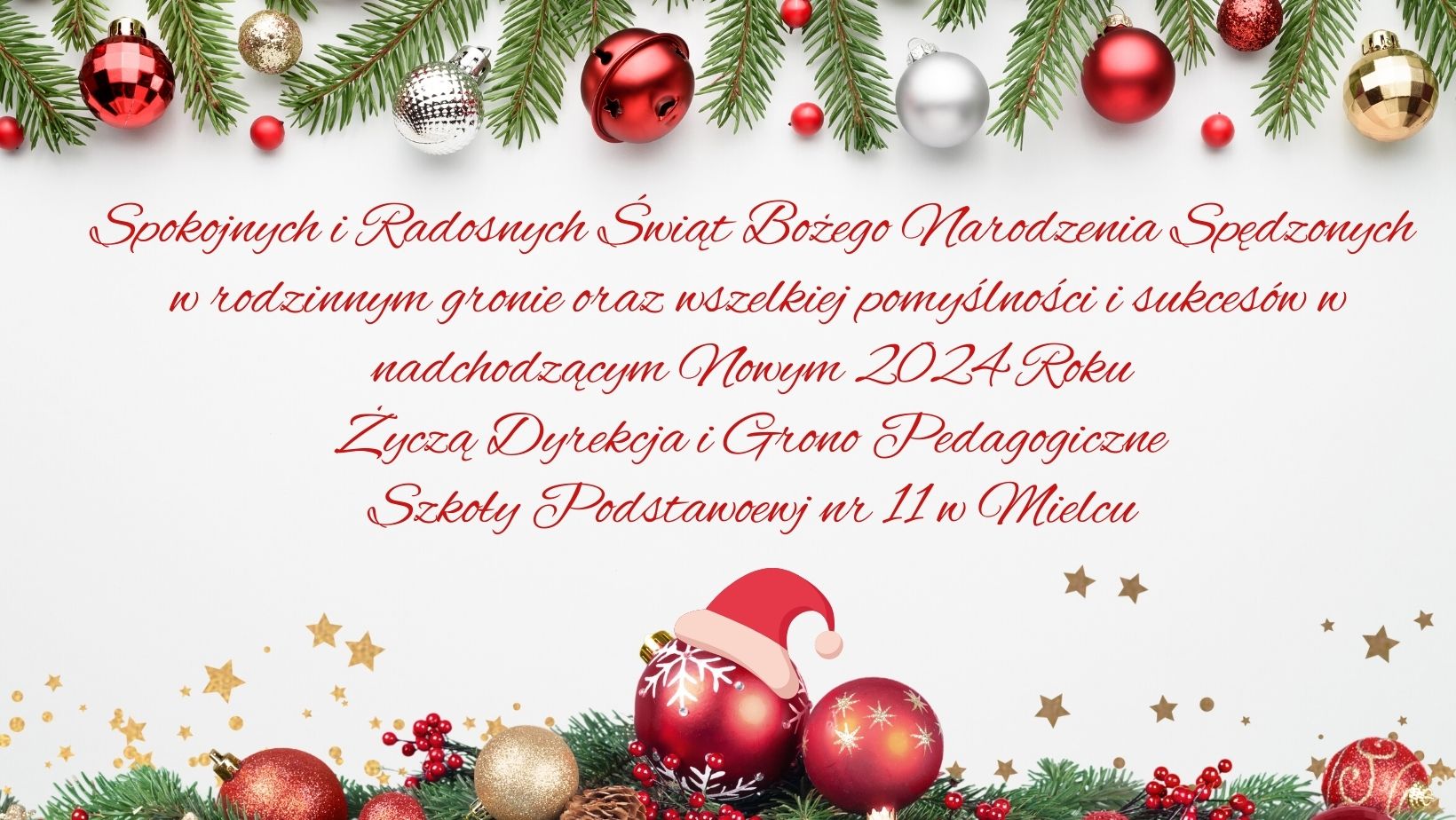 White Red Green Animated Merry Christmas Greeting Facebook Cover